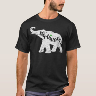T-shirt HERBIVORE Love Elephant Vegan Eat Veg Inspiré Des