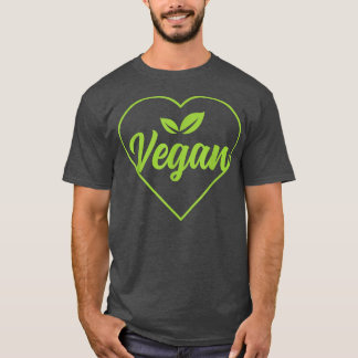 T-shirt Herbivore Vegan Heart Vegan Veget basé sur le Plan