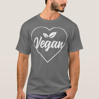 T-shirt Herbivore Vegan Heart Vegan Veget basé sur le Plan