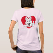 T-shirt Herder blanc suisse avec un sourire (Dos)