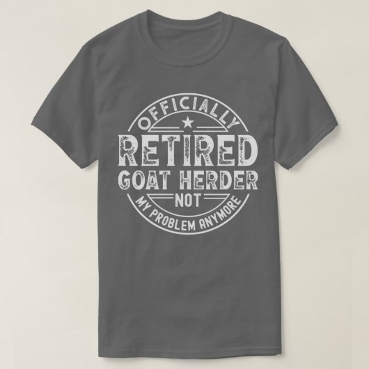 T-shirt Herder de chèvre retraité (Design devant)