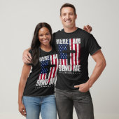T-shirt Here I Am Send Me American Flag Cross Isaiah 6_8 B (Unisexe)