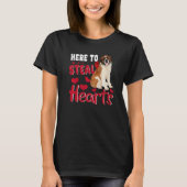 T-shirt Here To Steal Hearts Funny St Bernard Dog Valentin (Devant)
