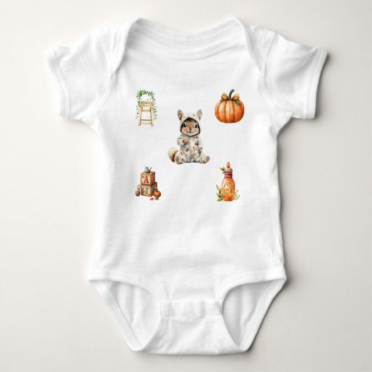T-shirt Herfst Baby shower Bodysuit (Voorkant)