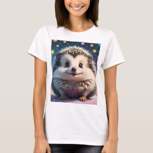 T-shirt Hérisson adorable avec étoiles et coeurs