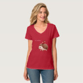 T-shirt Hérisson Adorable Cerise Rouge (Devant entier)