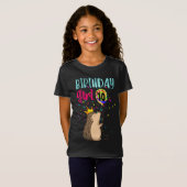 T-Shirt Hérisson Anniversaire des cadeaux de fête de fille (Devant entier)