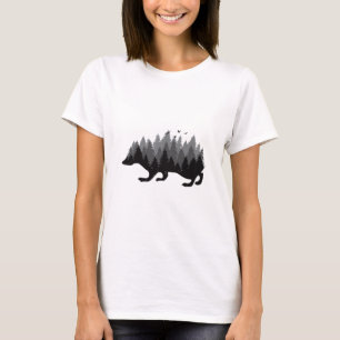T-shirt Hérisson - Conception de la forêt