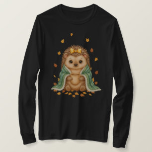 T-shirt Hérisson Cosy Automne Hérisson d'automne avec Éc