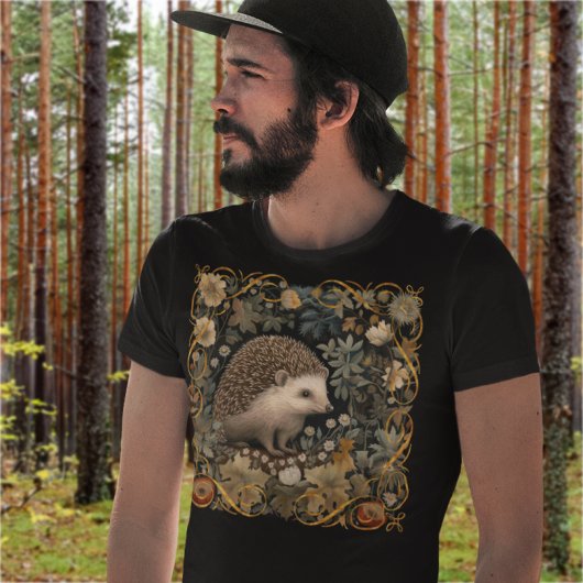 T-shirt Hérisson dans le style Forest William Morris
