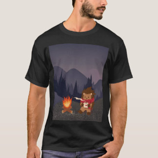 T-shirt Hérisson de camping par famille de campeurs d'anim
