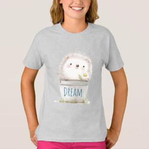T-shirt Hérisson de jardin avec fleur de marguerite