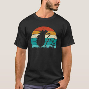 T-shirt Hérisson de style Sunset Vintage rétro