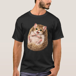 T-shirt Hérisson Drôle Chat Animal Mignon Mème Amoureux