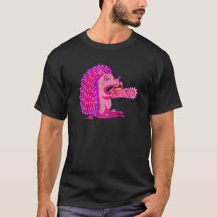 T-shirt Hérisson éffrayant Vaporwave Animal Déplaisant Cha