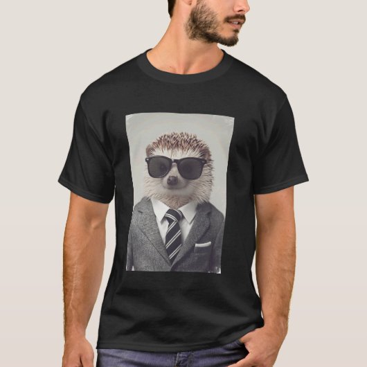 T-shirt Hérisson en costume drôle hérisson (Devant)