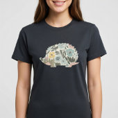 T-shirt Hérisson Floral Bohème