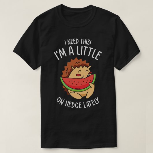 T-shirt Hérisson mignon Animal Watermelon Fruit Pet Alimen (Design devant)