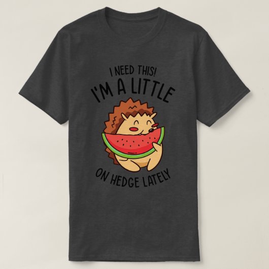 T-shirt Hérisson mignon Animal Watermelon Fruit Pet Alimen (Design devant)