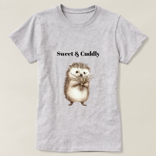 T-shirt Hérisson Mignon & Câlin (Design devant)
