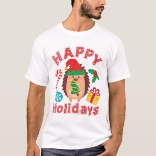 T-shirt Hérisson mignon de Noël Animal