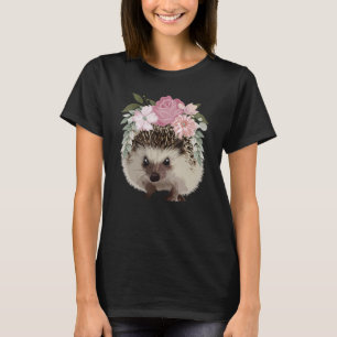 T-shirt Hérisson mignon pour les femmes maman Flower Hdge