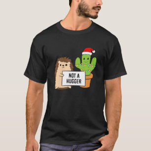 T-shirt Hérisson Pas Un Gros Cactus Santa Hat Hedgehog Ch