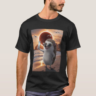 T-shirt Hérisson prenant un selfie Éclipse Lunaire Totale