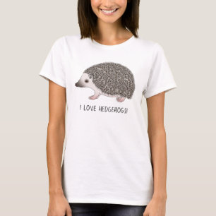 T-shirt Hérisson Pygmée Africaine Avec I Love Hérisson Tex