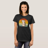 T-shirt Hérisson Style Rétro Vintage (Devant entier)
