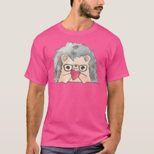 T-shirt Hérisson Tenant Un Coeur