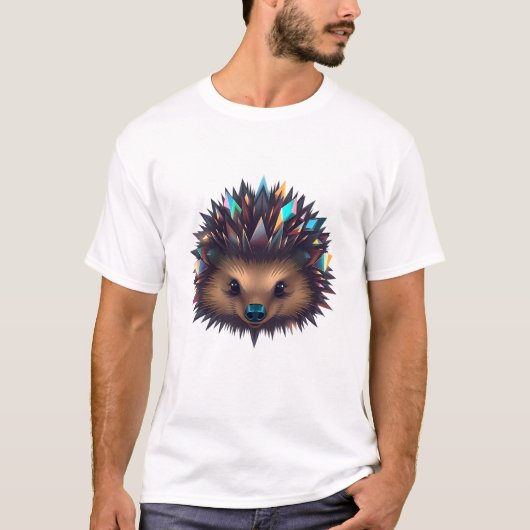 T-shirt Hérisson visage Floating Art Abstrait (Devant)