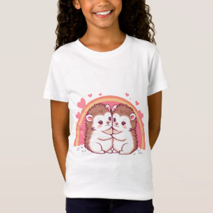 T-Shirt Hérissons amoureux - Conception de câlins mignonne