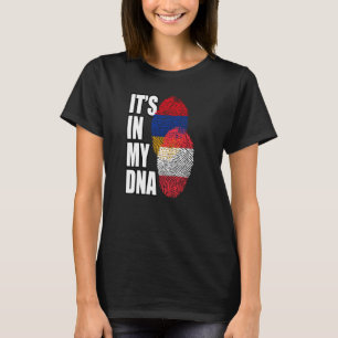 T-shirt Héritage de drapeau d'ADN mixte autrichien et armé