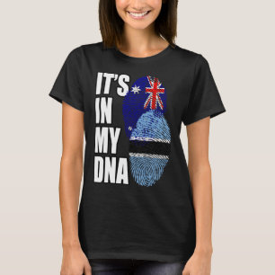 T-shirt Héritage de drapeau d'ADN mixte botswanais et aust