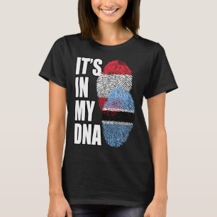 T-shirt Héritage de drapeau d'ADN mixte botswanais et autr