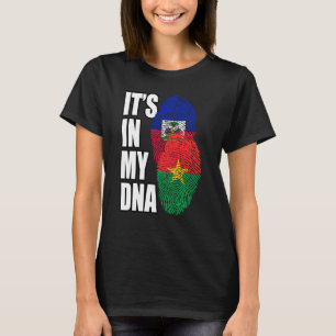 T-shirt Héritage Drapeau Adn Mélangé Haïtien Et Burkinabé