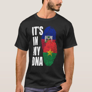 T-shirt Héritage Drapeau Adn Mélangé Haïtien Et Burkinabé