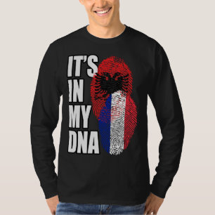 T-shirt Héritage du drapeau ADN mixte albanais et français