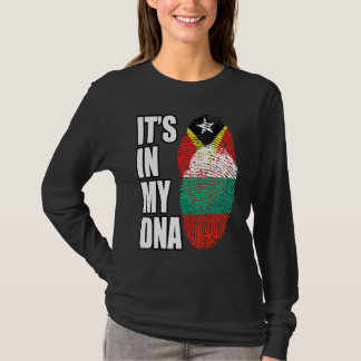 T-shirt Héritage du drapeau de l'ADN mixte bulgare et timo