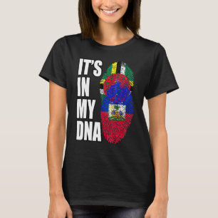 T-shirt Héritage du drapeau de l'ADN mixte dominicain et h