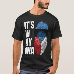 T-shirt Héritage du drapeau de l'ADN mixte tchèque et esto