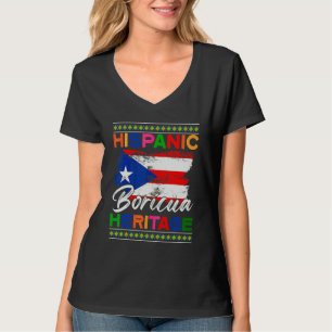 T-shirt Héritage hispanique boricua Drapeau boricua Hommes