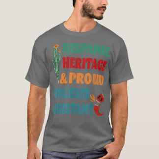T-shirt Héritage hispanique et fière aide en santé mentale