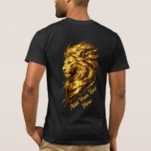 T-shirt Héritage Lion d'Or Lion d'Or Luxueux Personnalis