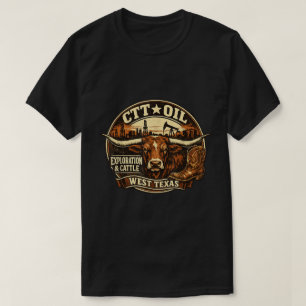T-shirt Héritage pétrolier du bétail du Texas occidental
