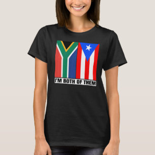 T-shirt Héritage sud-africain et portoricain à moitié Sud
