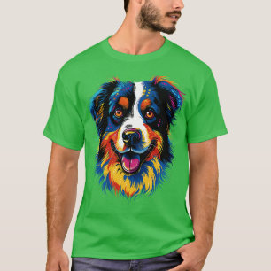 T-shirt Héritier australien coloré Aussie Art Dog Face