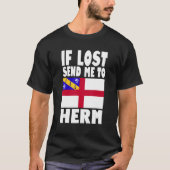 T-shirt Herm Flag Design If lost send me to Herm (Devant)