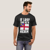 T-shirt Herm Flag Design If lost send me to Herm (Devant entier)